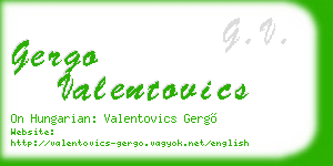 gergo valentovics business card